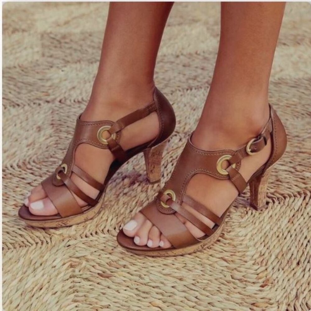 Harper & West Karen Comfortable Sandal with Heels Brown Sz 9